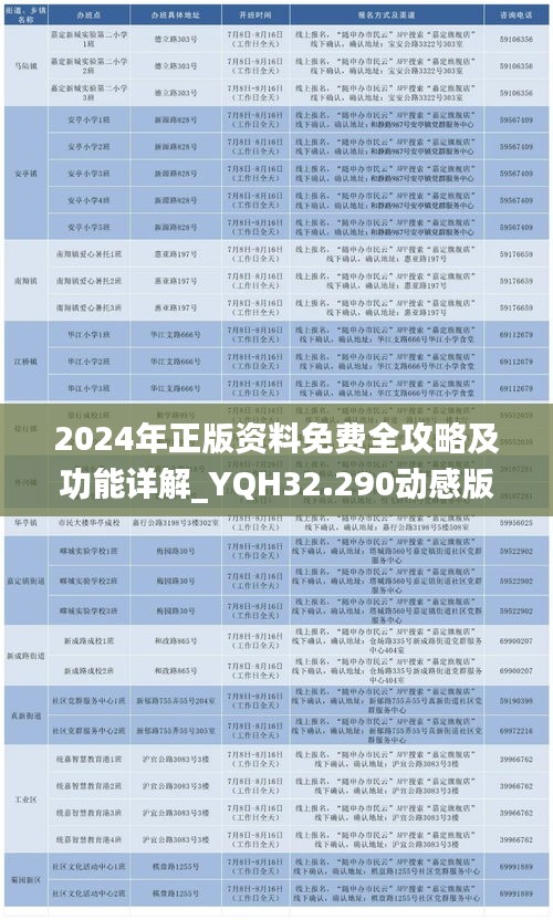 2024年正版资料免费全攻略及功能详解_YQH32.290动感版