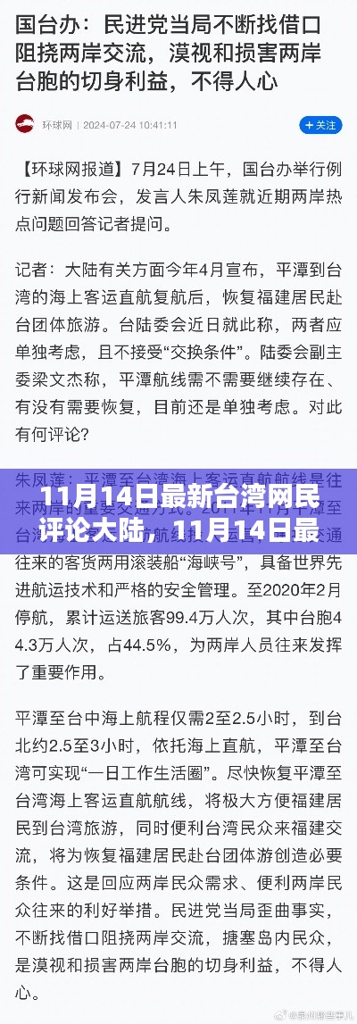 11月14日最新台湾网民评论大陆，11月14日最新台湾网民对大陆评论深度解析