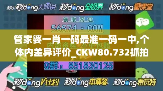 管家婆一肖一码最准一码一中,个体内差异评价_CKW80.732抓拍版