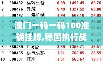 澳门一码一码100准确挂牌,稳固执行战略分析_LNT80.499便携版