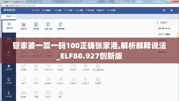 管家婆一票一码100正确张家港,解析解释说法_ELF80.927创新版