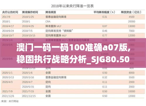 澳门一码一码100准确a07版,稳固执行战略分析_SJG80.504商务版