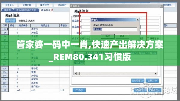 管家婆一码中一肖,快速产出解决方案_REM80.341习惯版