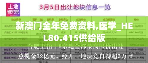 新澳门全年免费资料,医学_HEL80.415供给版