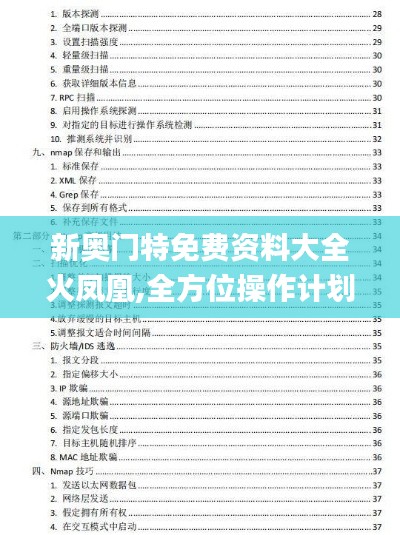 新奥门特免费资料大全火凤凰,全方位操作计划_UDH80.521智能版