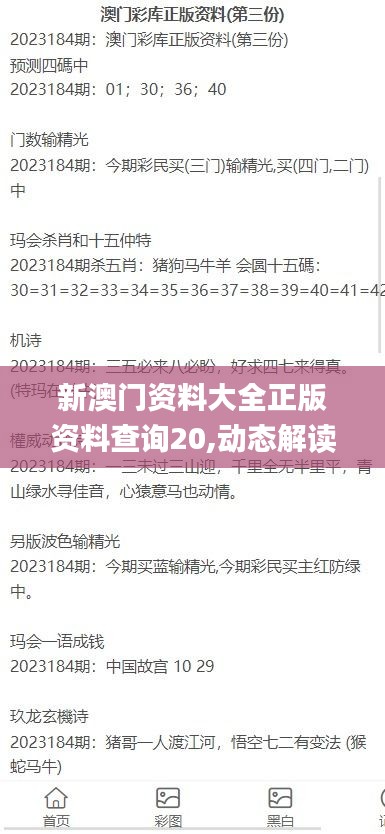 新澳门资料大全正版资料查询20,动态解读分析_QVK80.742超高清版