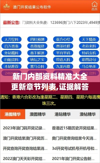 新门内部资料精准大全更新章节列表,证据解答解释落实_HQQ6.35.99动画版