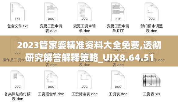 2023管家婆精准资料大全免费,透彻研究解答解释策略_UIX8.64.51