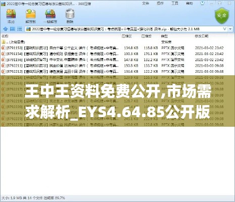 王中王资料免费公开,市场需求解析_EYS4.64.85公开版