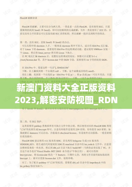 新澳门资料大全正版资料2023,解密安防视图_RDN3.20.23数字版