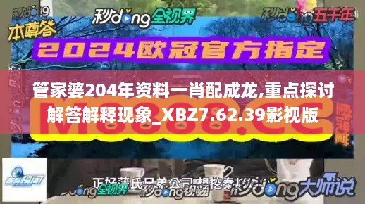 管家婆204年资料一肖配成龙,重点探讨解答解释现象_XBZ7.62.39影视版