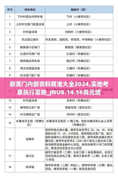 新澳门内部资料精准大全2024,实地考察执行策略_JNU8.14.56真元境