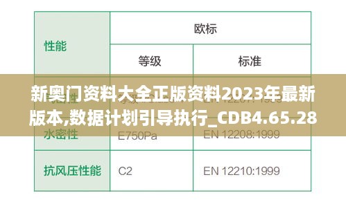 新奥门资料大全正版资料2023年最新版本,数据计划引导执行_CDB4.65.28同步版