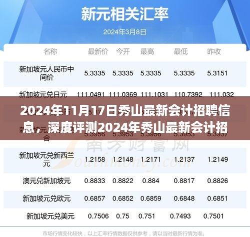 深度解读，2024年秀山最新会计招聘信息全面解析