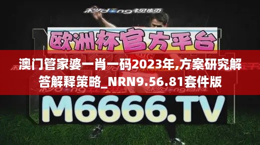 澳门管家婆一肖一码2023年,方案研究解答解释策略_NRN9.56.81套件版