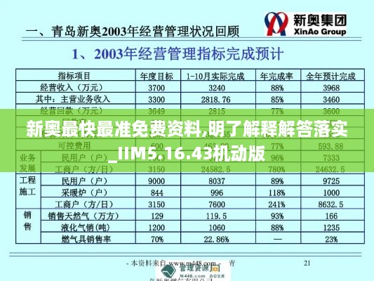 新奥最快最准免费资料,明了解释解答落实_IIM5.16.43机动版