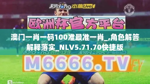 澳门一肖一码100准最准一肖_,角色解答解释落实_NLV5.71.70快捷版