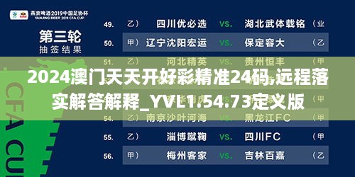 2024澳门天天开好彩精准24码,远程落实解答解释_YVL1.54.73定义版