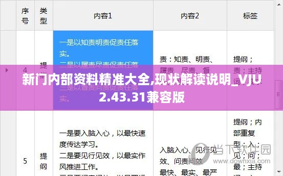 新门内部资料精准大全,现状解读说明_VJU2.43.31兼容版