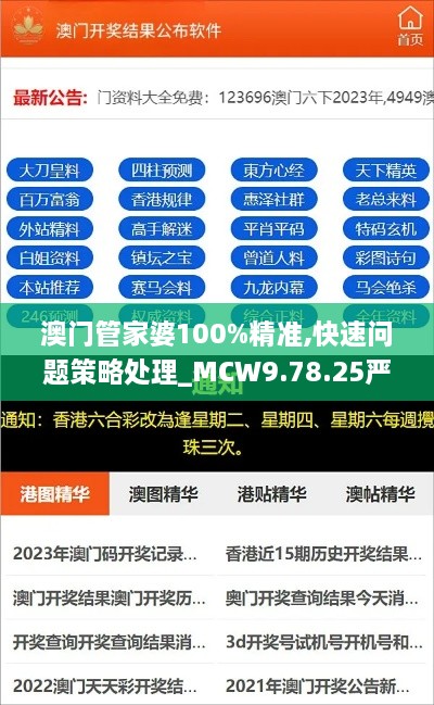 澳门管家婆100%精准,快速问题策略处理_MCW9.78.25严选版