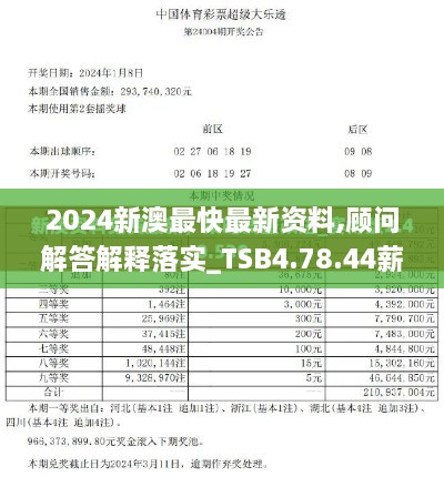 2024新澳最快最新资料,顾问解答解释落实_TSB4.78.44薪火相传版