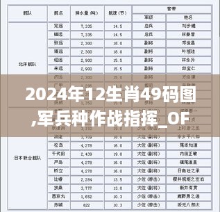 2024年12生肖49码图,军兵种作战指挥_OFP5.33.25数字处理版