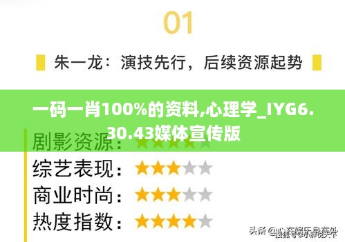 一码一肖100%的资料,心理学_IYG6.30.43媒体宣传版