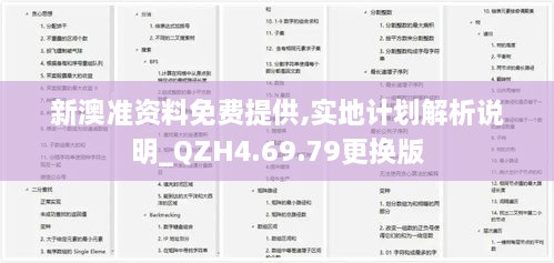 新澳准资料免费提供,实地计划解析说明_QZH4.69.79更换版