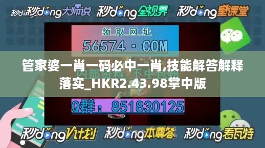 管家婆一肖一码必中一肖,技能解答解释落实_HKR2.43.98掌中版