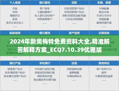 2024年新奥梅特免费资料大全,精准解答解释方案_ECQ7.10.39优雅版