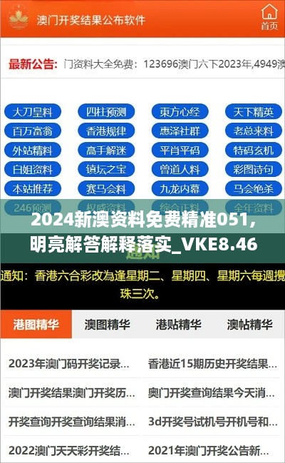 2024新澳资料免费精准051,明亮解答解释落实_VKE8.46.76随意版