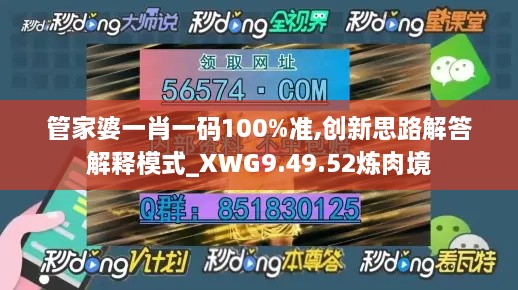 管家婆一肖一码100%准,创新思路解答解释模式_XWG9.49.52炼肉境