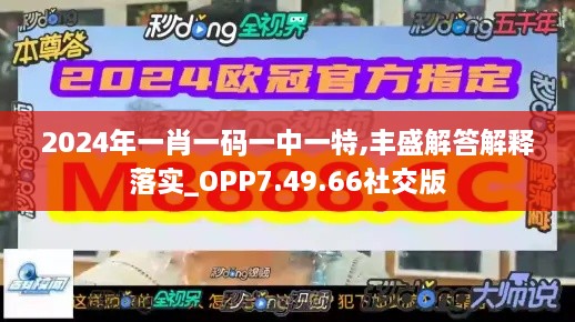 2024年一肖一码一中一特,丰盛解答解释落实_OPP7.49.66社交版