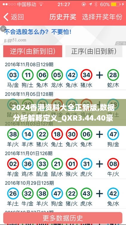 2024香港资料大全正新版,数据分析解释定义_QXR3.44.40豪华款