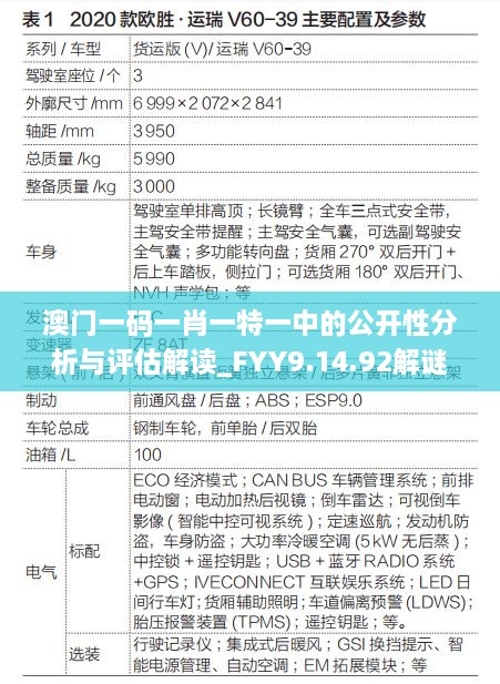 澳门一码一肖一特一中的公开性分析与评估解读_FYY9.14.92解谜版本