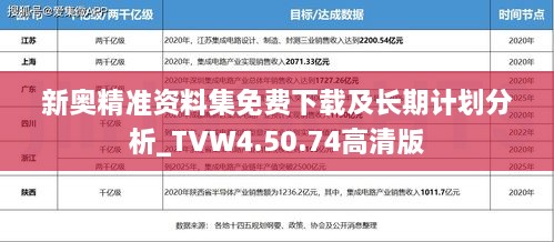 新奥精准资料集免费下载及长期计划分析_TVW4.50.74高清版