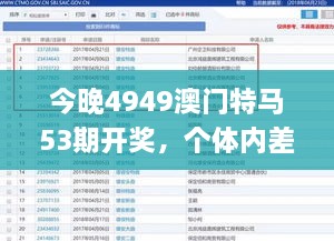 今晚4949澳门特马53期开奖，个体内差异评价_LAN4.63.79多维版本