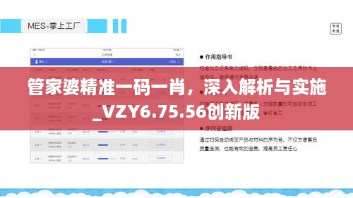 管家婆精准一码一肖，深入解析与实施_VZY6.75.56创新版