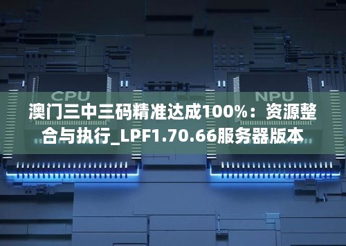 澳门三中三码精准达成100%：资源整合与执行_LPF1.70.66服务器版本