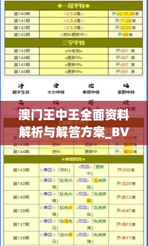 澳门王中王全面资料解析与解答方案_BVT2.67.55动画版