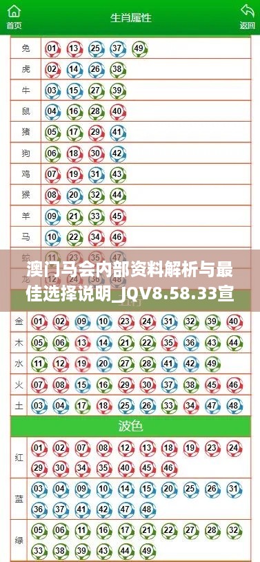 澳门马会内部资料解析与最佳选择说明_JQV8.58.33宣传版