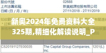 新奥2024年免费资料大全325期,精细化解读说明_PIF7.79.55智能版