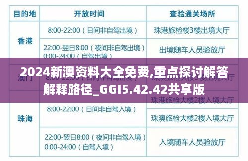 2024新澳资料大全免费,重点探讨解答解释路径_GGI5.42.42共享版