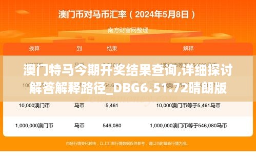 澳门特马今期开奖结果查询,详细探讨解答解释路径_DBG6.51.72晴朗版