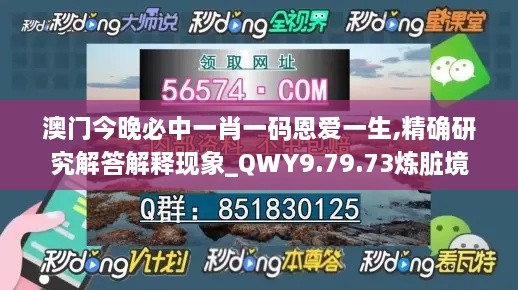 澳门今晚必中一肖一码恩爱一生,精确研究解答解释现象_QWY9.79.73炼脏境