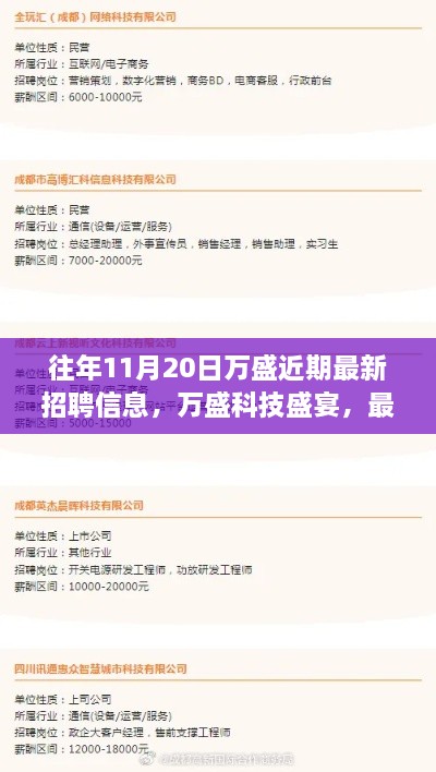 万盛科技招聘信息更新，革新之旅启程，高科技产品人才招募盛会