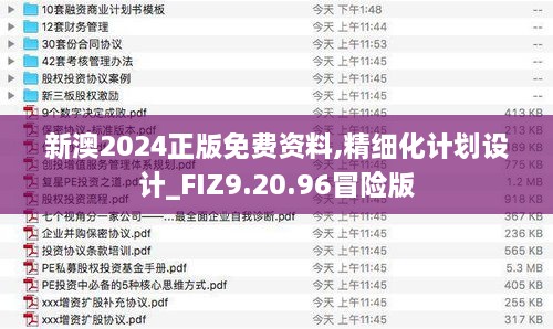 新澳2024正版免费资料,精细化计划设计_FIZ9.20.96冒险版