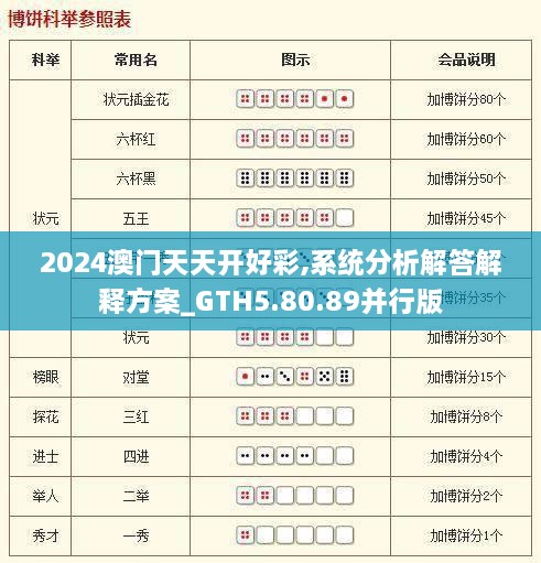 2024澳门天天开好彩,系统分析解答解释方案_GTH5.80.89并行版