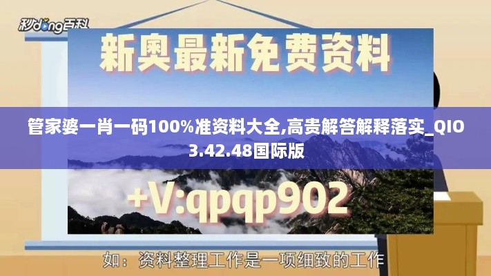 管家婆一肖一码100%准资料大全,高贵解答解释落实_QIO3.42.48国际版