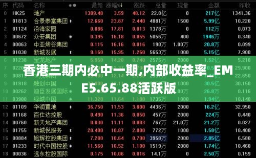 香港三期内必中一期,内部收益率_EME5.65.88活跃版